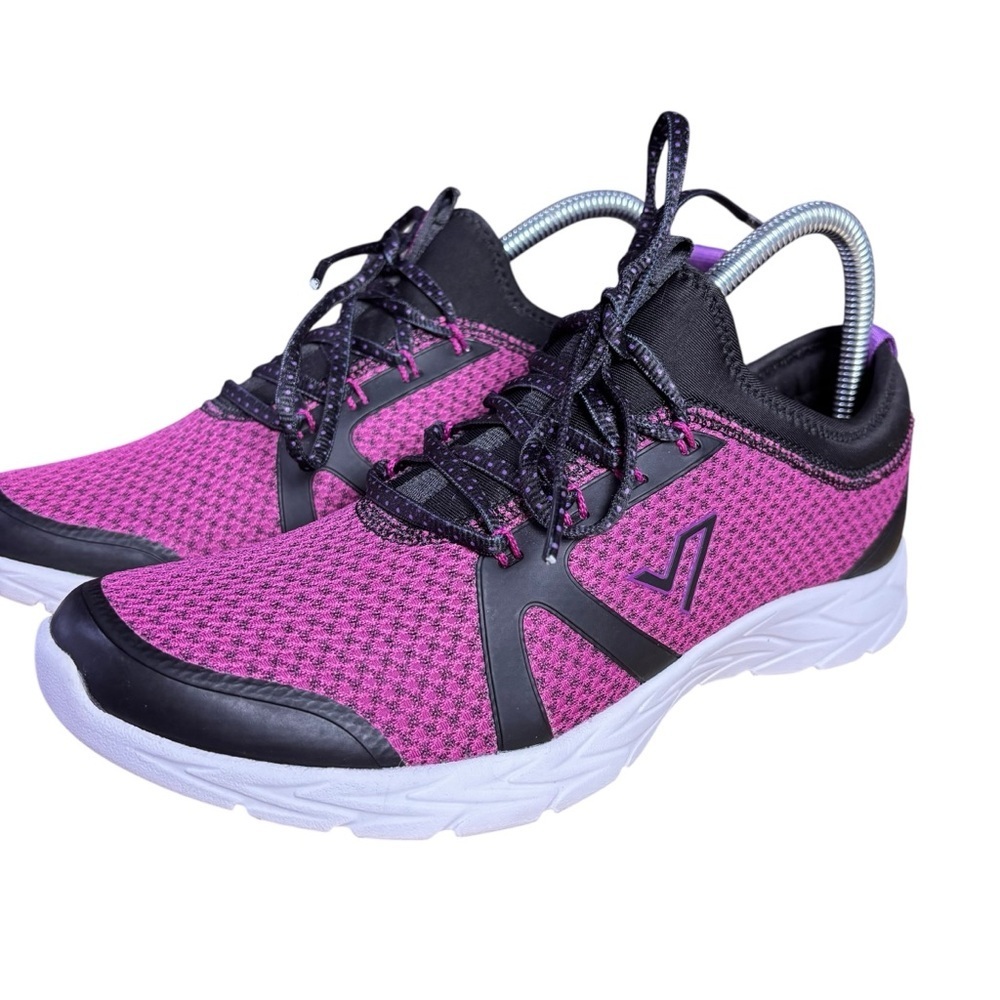 Vionic Brisk Alma Lace-Up Sneakers in Black/Pink – Women’s Sz 9 Wide